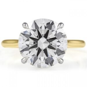5.15 carat Round Lab Diamond Solitaire Ring