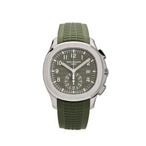 Patek Philippe Aquanaut 5968G-010 Chronograph White Gold Khaki Green Dial (2021)